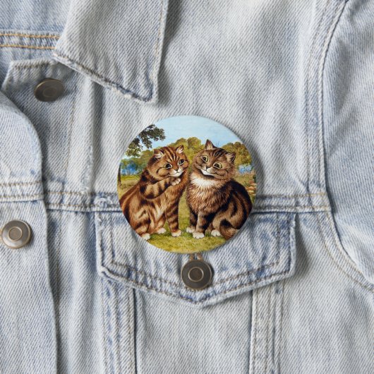 Whispering Cat, Louis Wain Ronde Button 7,6 Cm (In situ)