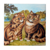 Whispering Cat, Louis Wain Tegeltje (Voorkant)