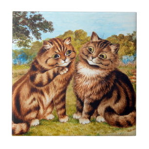 Whispering Cat, Louis Wain Tegeltje