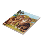 Whispering Cat, Louis Wain Tegeltje (Zijkant)