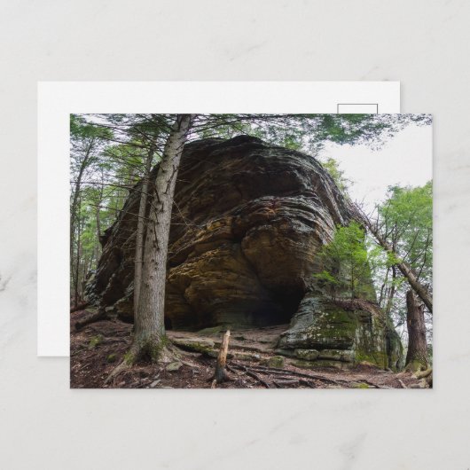 Whispering Cave, Hocking Hills SP, Ohio Briefkaart (Voorkant / Achterkant)