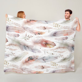Whispering Feathers - Elegante Natuur geïnspireerd Fleece Deken