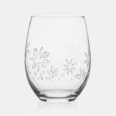 Whispering Frost Bloom Wijnglas Zonder Voet (Voorkant)