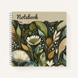 Whispering Garden – Abstracte wilde botanische pro Notitieboek