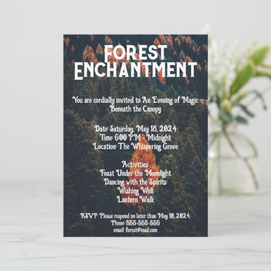 Whispering Grove Enchantment: betoverd bos Kaart (Staand voorkant)