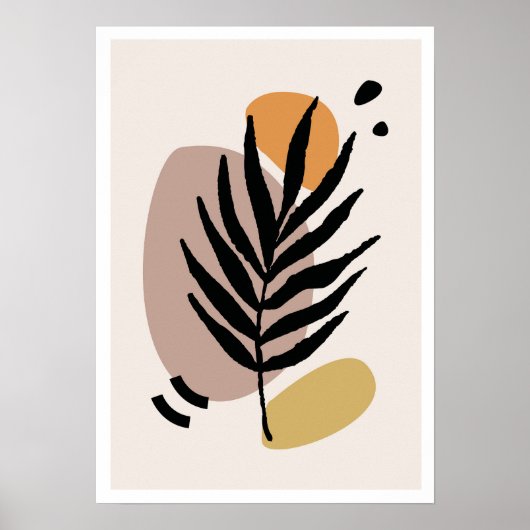 Whispering Leaves 3: Minimalistische Boho Botanica Poster (Voorkant)