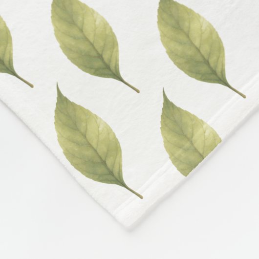 Whispering Leaves Sage Fleece Deken (Hoek)