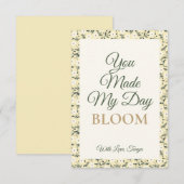 Whispering Meadow - Butter Yellow Floral Border Bedankkaart (Voorkant / Achterkant)