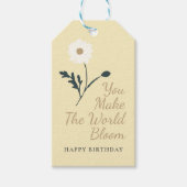 Whispering Meadow - Butter Yellow Floral Label Cadeaulabel (Voorkant)