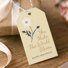 Whispering Meadow - Butter Yellow Floral Label Cadeaulabel