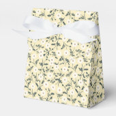 Whispering Meadow - Butter Yellow Floral Pattern Bedankdoosjes (Voorkant Zijde)
