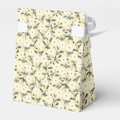 Whispering Meadow - Butter Yellow Floral Pattern Bedankdoosjes (Achterkant)