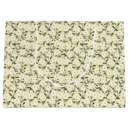 Whispering Meadow - Butter Yellow Floral Pattern Groot Cadeauzakje