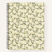 Whispering Meadow - Butter Yellow Floral Pattern Notitieboek (Voorkant)