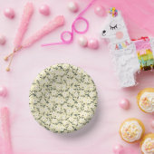 Whispering Meadow - Butter Yellow Floral Pattern Papieren Kommen (Feest)