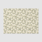 Whispering Meadow - Butter Yellow Floral Pattern Tissuepapier (Voorkant)