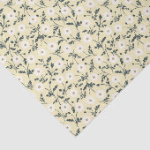 Whispering Meadow - Butter Yellow Floral Pattern Tissuepapier (Detail)
