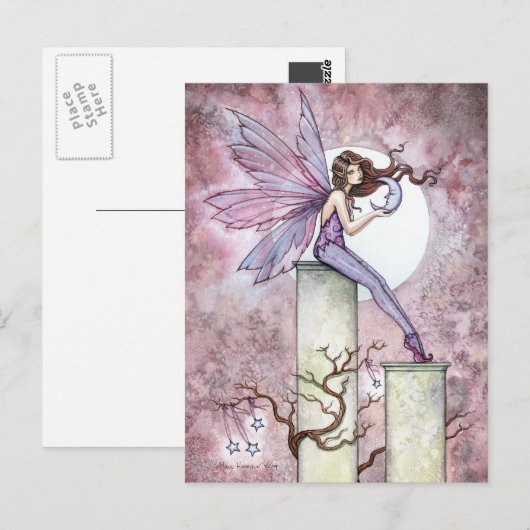 Whispering Moon Fairy Briefkaart (Voorkant / Achterkant)