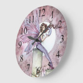Whispering Moon Fairy Fantasy Art Clock Grote Klok (Hoek)
