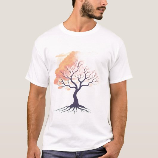 Whispering Nature – Soft Romantic Tree  T-shirt (Voorkant)