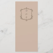 Whispering Pampas Wedding Menu Card (Achterkant)