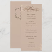 Whispering Pampas Wedding Menu Card (Voorkant / Achterkant)