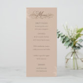 Whispering Pampas Wedding Menu Card (Staand voorkant)