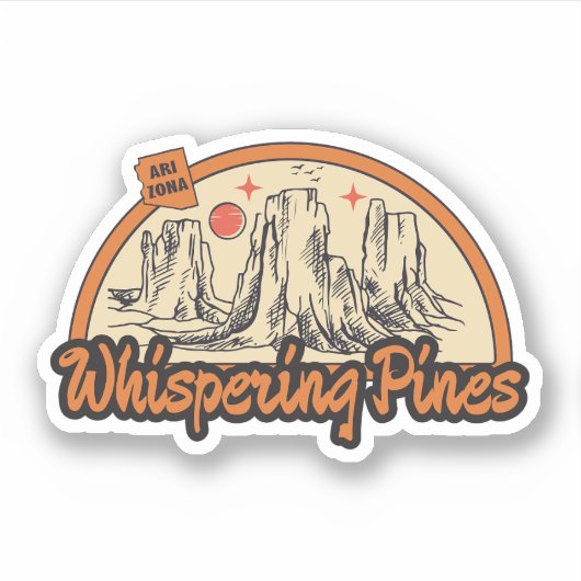 Whispering Pines, Arizona Sticker (Voorkant)
