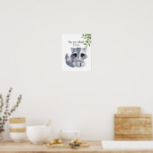 Whispering Raccoon Affirmaties Poster (Keuken)
