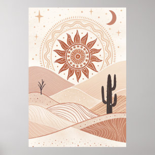 Whispering Sands: een Mandala-zonsopgang Poster