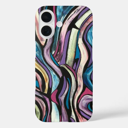 Whispering Tree-Hand Painted Abstract Art Case-Mate iPhone Case (Achterkant)
