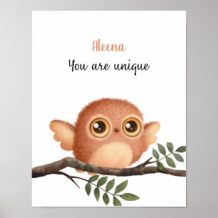 Whispering Uil Affirmaties Poster