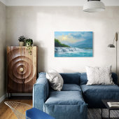 Whispering Waterfall - Vreedzaam landschap Canvas Afdruk