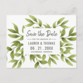 Whispering Willows Save the Date Wedding Briefkaar Aankondigingskaart (Voorkant)
