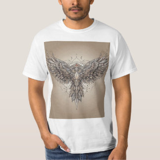 "Whispering Wings: futuristisch fine line Tattoo" T-shirt