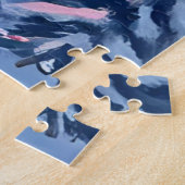 Whispering Winter Peaks Mountain Pastel Pink Sky Legpuzzel (Zijkant)