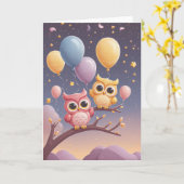 Whispering Wishes to an Owl Kaart (Gele Bloem)
