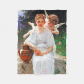 Whisperings of Love, Bouguereau Fleece Deken (Voorkant)