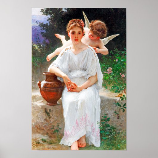 Whisperings of Love, Bouguereau Poster (Voorkant)