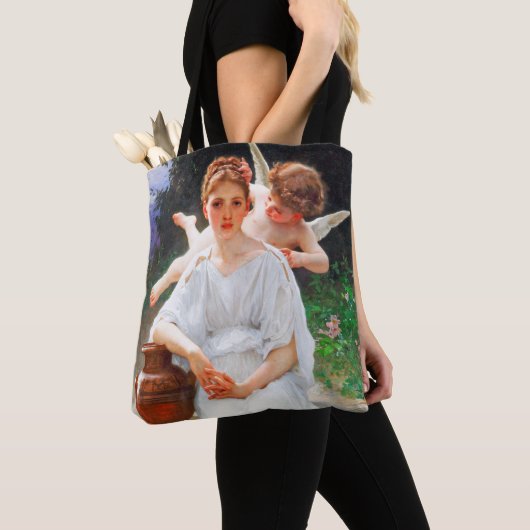 Whisperings of Love, Bouguereau Tote Bag (Dichtbij)