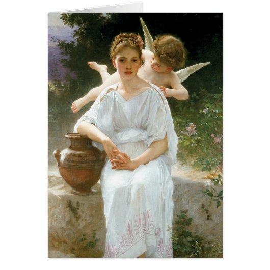 Whisperings of Love First Reverie van Bouguereau (Voorkant)