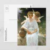 Whisperings of Love First Reverie van Bouguereau Briefkaart (Voorkant / Achterkant)