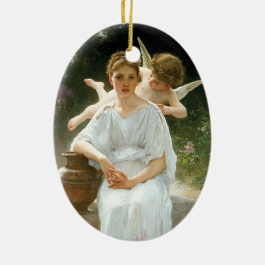 Whisperings of Love First Reverie van Bouguereau Keramisch Ornament (Achterkant)