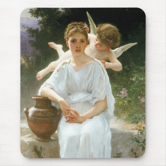 Whisperings of Love First Reverie van Bouguereau Muismat (Voorkant)