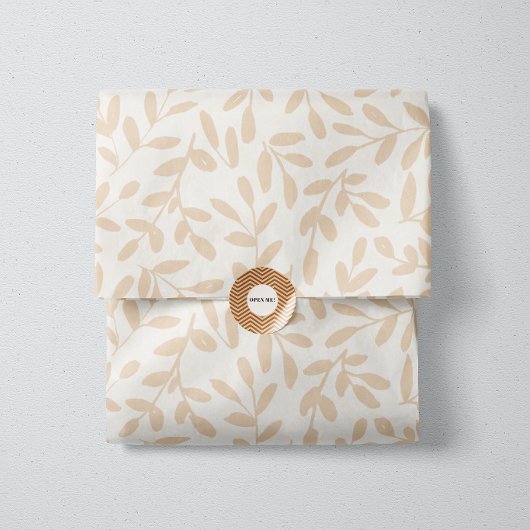 Whisperleaf-subtiele botanische motieven in crème tissuepapier
