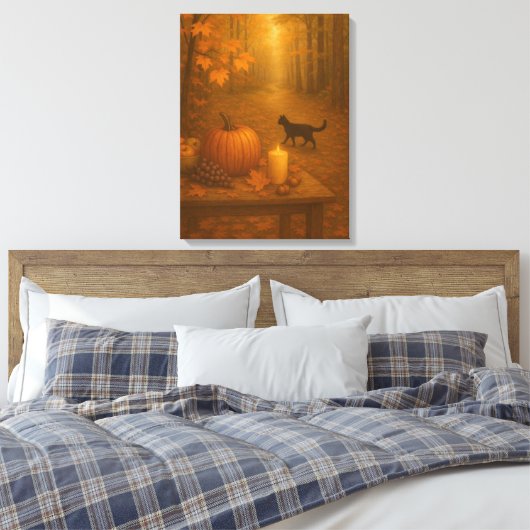 Whisperlight - Autumn Forest Canvas Afdruk (Insitu (Slaapkamer))