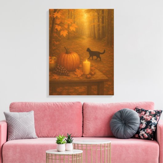 Whisperlight - Autumn Forest Canvas Afdruk (Insitu (Woonkamer))