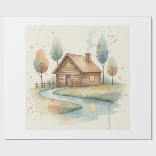 Whispers by the Autumn Lake Cadeaupapier (Vlak)