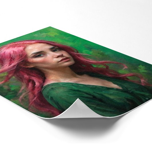 Whispers in Pink and Green Poster (Hoek)