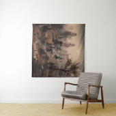 Whispers in the Dark: Angstaanjagende Begraafplaat Wandkleed (In Situ (horizontaal))